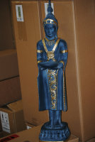 Buddha Groß H74 cm Blau türkis Gold Feng Shui...