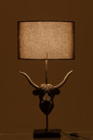 Trend edel Tischlampe Lampe Büffel H62 cm Schwarz Designe