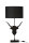 Trend edel Tischlampe Lampe Büffel H62 cm Schwarz Designe