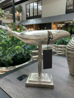 Decorative Wale Whale Figur Skulptur ALU RAW L 39 cm
