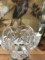 XL Kerzenglas Glasaufsatz Rose KRÖMER Teelicht Kerzenständer Leuchter