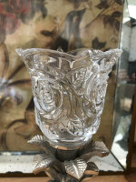 XL Kerzenglas Glasaufsatz Rose KRÖMER Teelicht Kerzenständer Leuchter