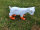 Figur Ziege mit Stiefel Orange Ziegenbaby Schaf Garten Bauernhof Hofladen Zicklein Lamm Natur