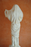 Statue H81 cm Figur Frau Dame nackt unterm Tuch Edel Deko 0045-70